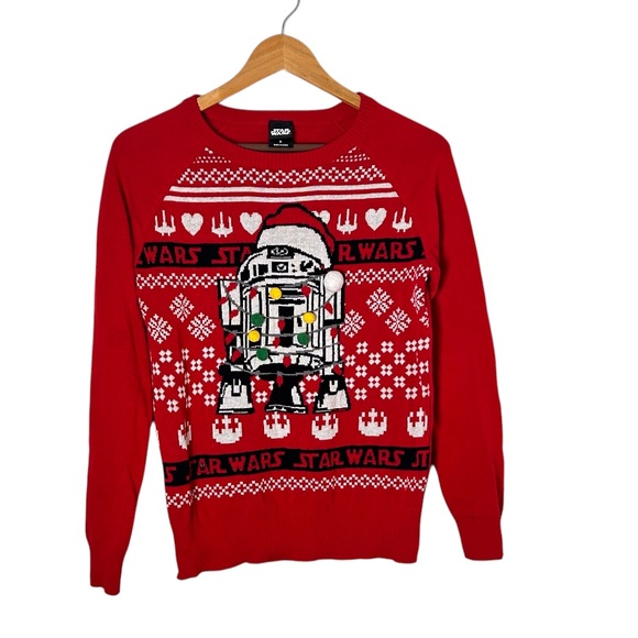 Star Wars Ugly  Christmas Sweater With Pom Poms Size S - Picture 4 of 6
